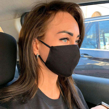 Маска из льна двухсторонняя многоразовая